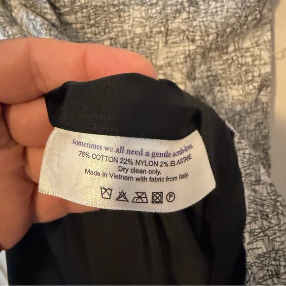 MM LaFleur Felisa Scribble Jacquard Sheath Dress Black Cream 6 - Picture 9 of 10